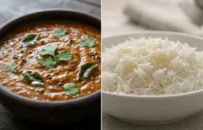 Kulith Pithle with Steamed Basmati Rice