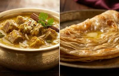 Kundan Qaliya with Warqi Paratha