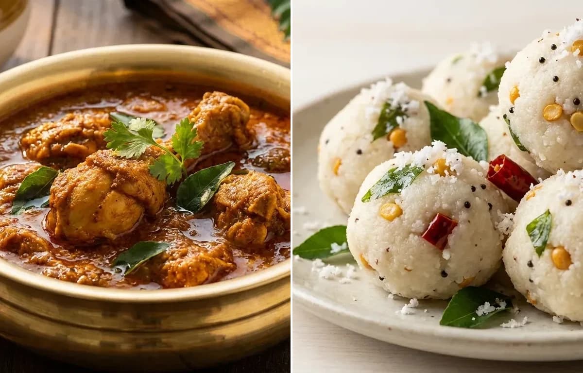 Kundapuri Chicken Curry with Pundi Gatti