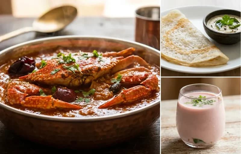 Kurlya Masala, Neer Dosa and Sol Kadhi