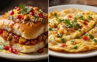 Kutchi Dabeli with Masala Omelette