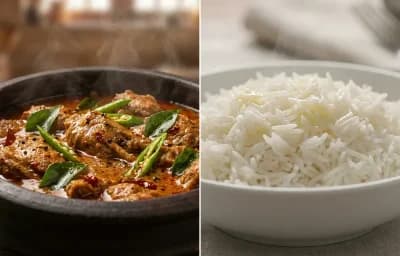 Kuttanadan Duck Curry with Steamed Basmati Rice