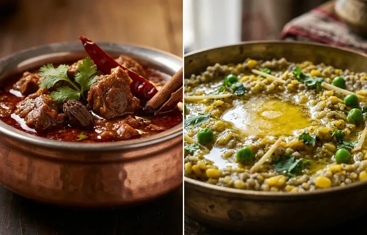 Laal Maas with Bajra Khichdi