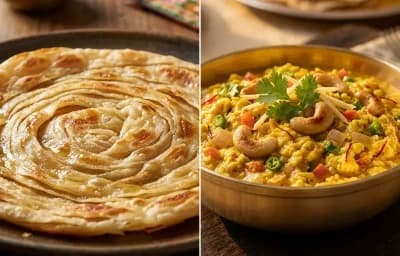 Laccha Paratha with Awadhi Akuri