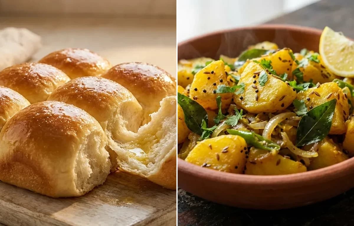 Ladi Pav with Sukhi Batata Bhaji