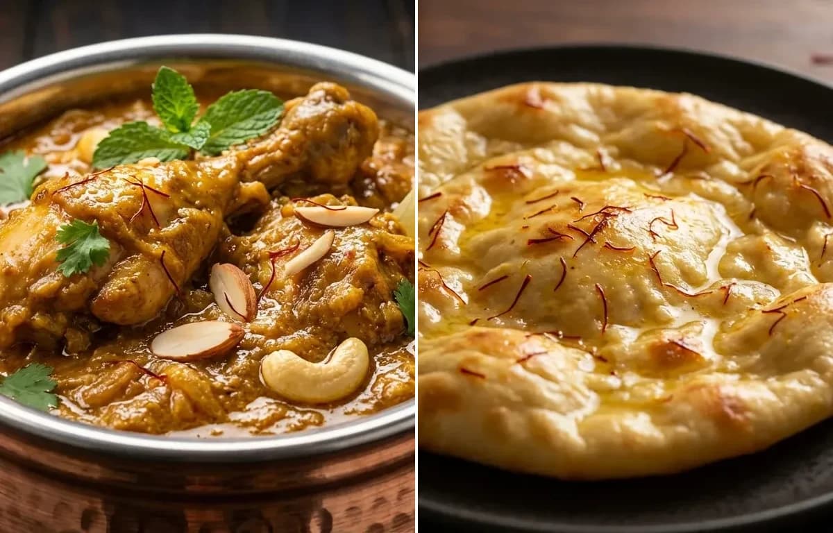 Lagan ka Murgh with Saffron Sheermal