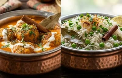 Lauki Kofta with Matar Pulao
