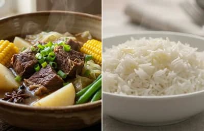Lauya with Steamed Basmati Rice