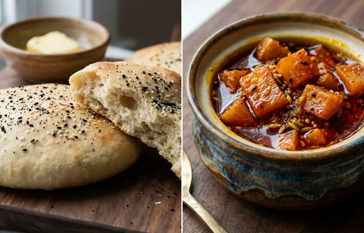 Lavasa Bread with Gogji Achar