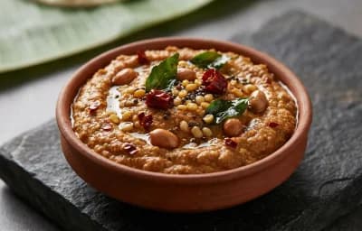 Lemon Millet with Peanut Chutney