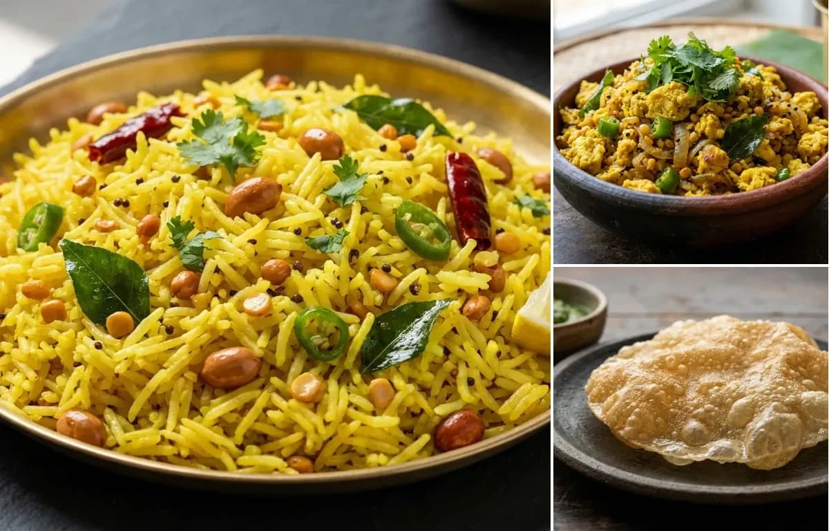 Lemon Rice, Muttai Poriyal and Appalam