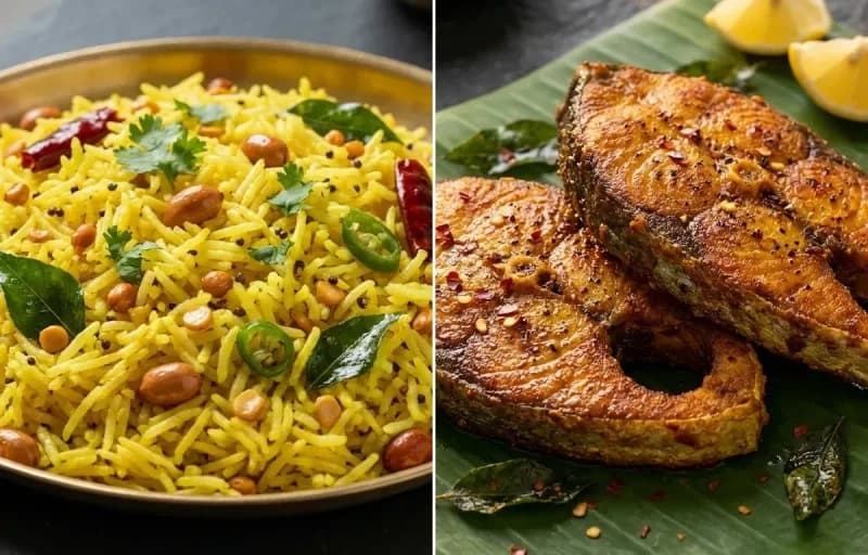 Lemon Rice with Kingfish Fry