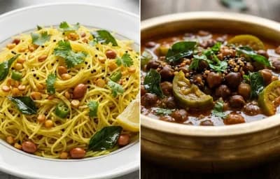 Lemon Sevai with Chana Ghashi