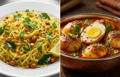 Lemon Sevai with Egg Curry