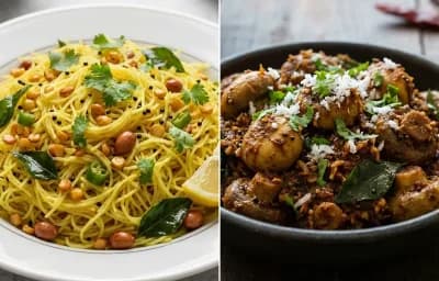Lemon Sevai with Mushroom Sukke