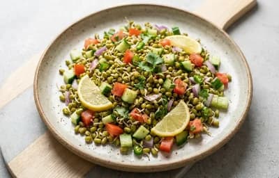 Lemony Sprouted Moong Salad
