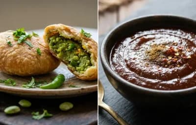 Lilva Kachori with Tamarind Chutney
