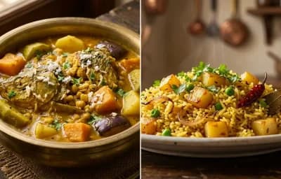 Macha Mahura with Bhaja Bhaat