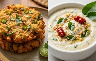 Maddur Vada with Coconut Chutney