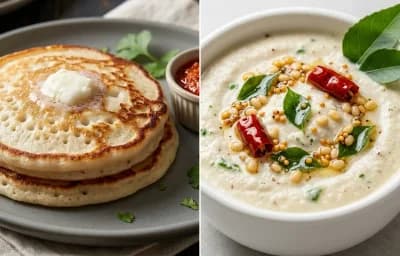Maharashtrian Amboli with Coconut Chutney