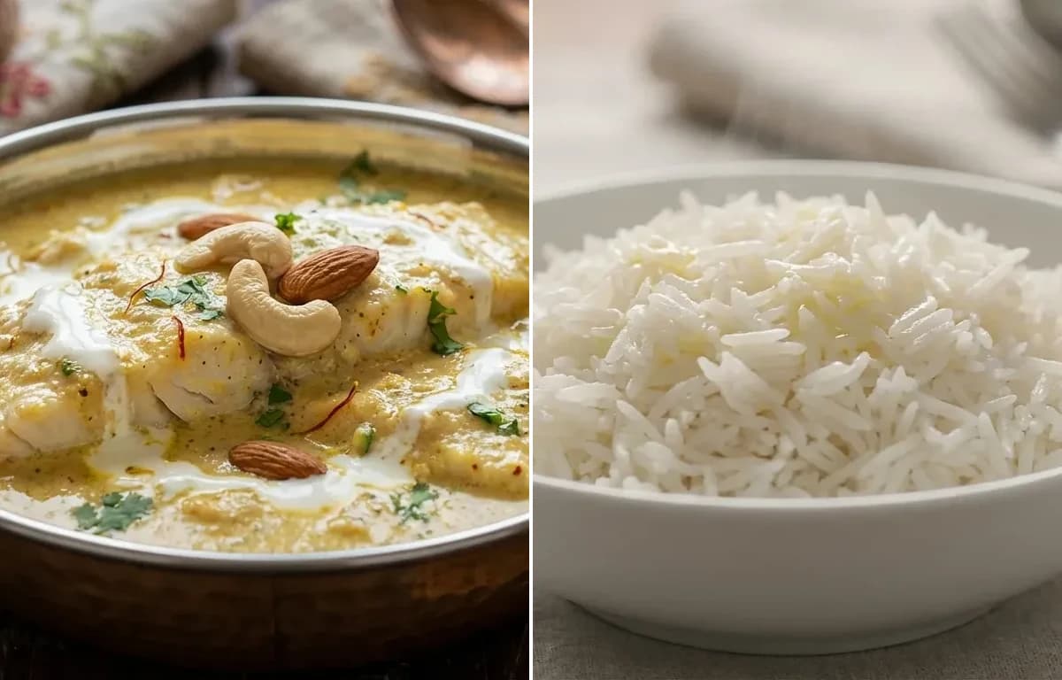 Mahi Awadhi with Steamed Basmati Rice