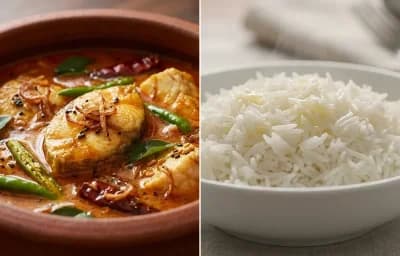 Malabar Fish Curry with Steamed Basmati Rice