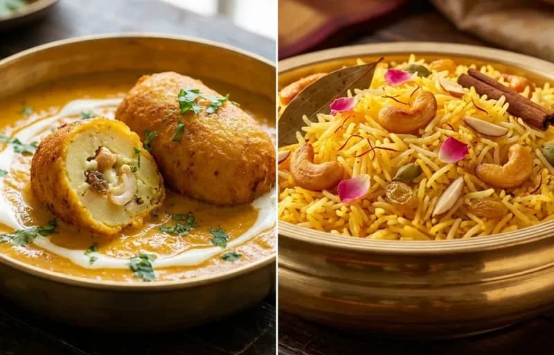 Malai Kofta with Kesar Pulao