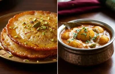 Malpua with Dum Aloo