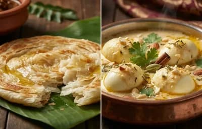 Mangalorean Parotta with Egg Korma