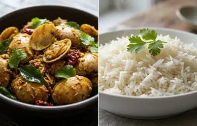 Marwai Sukka with Boiled Rice