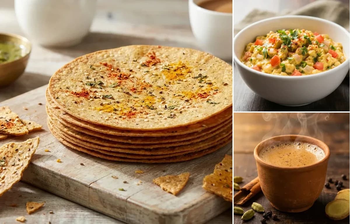 Masala Khakhra, Akuri and Masala Chai