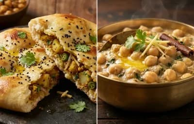 Masala Kulcha with Safed Chole
