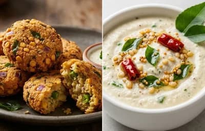 Masala Vada with Coconut Chutney