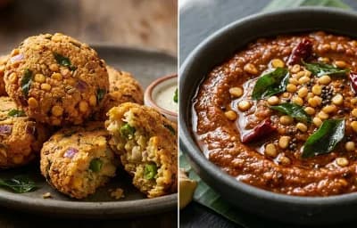 Masala Vada with Ginger Chutney