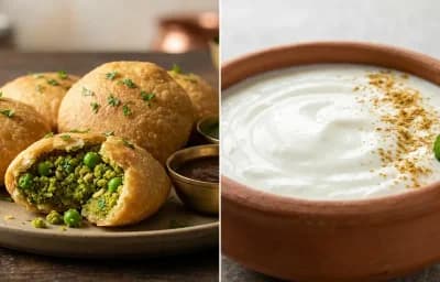 Matar Kachori with Dahi