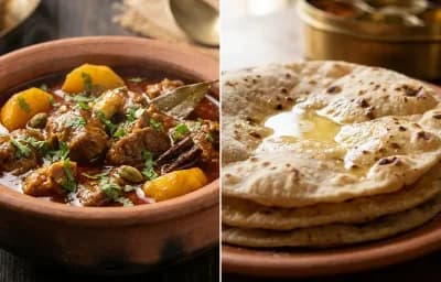 Mati Handi Mansa with Roti