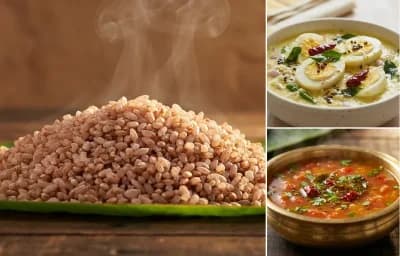 Matta Rice with Mutta Aviyal and Tomato Rasam