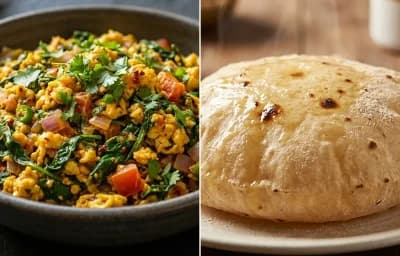 Methi Anda Bhurji with Phulka