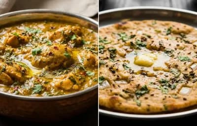 Methi Chicken with Missi Roti