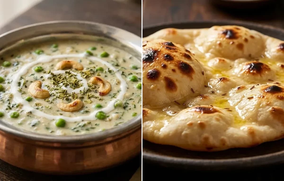 Methi Matar Malai with Khamiri Roti