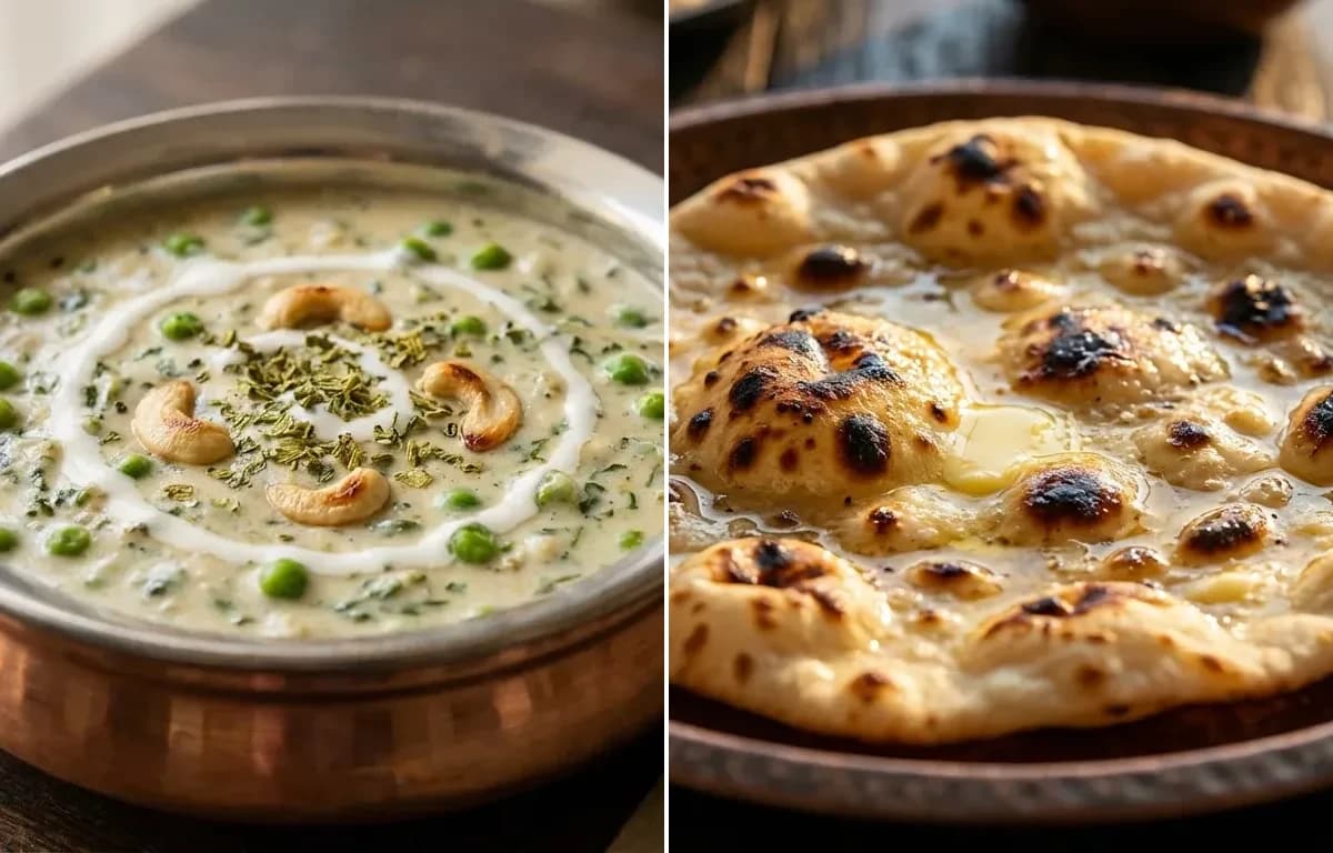 Methi Matar Malai with Tandoori Roti