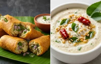Milagai Bajji with Coconut Chutney