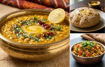 Mixed dal + Phulka + Paneer bhurji