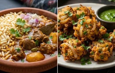Mudhi Mansa with Onion Fritters