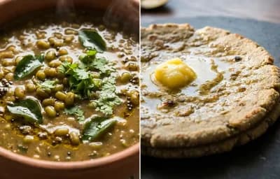 Mugachi Amti with Bajra Bhakri