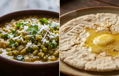 Mugachi Usal with Jowar Bhakri