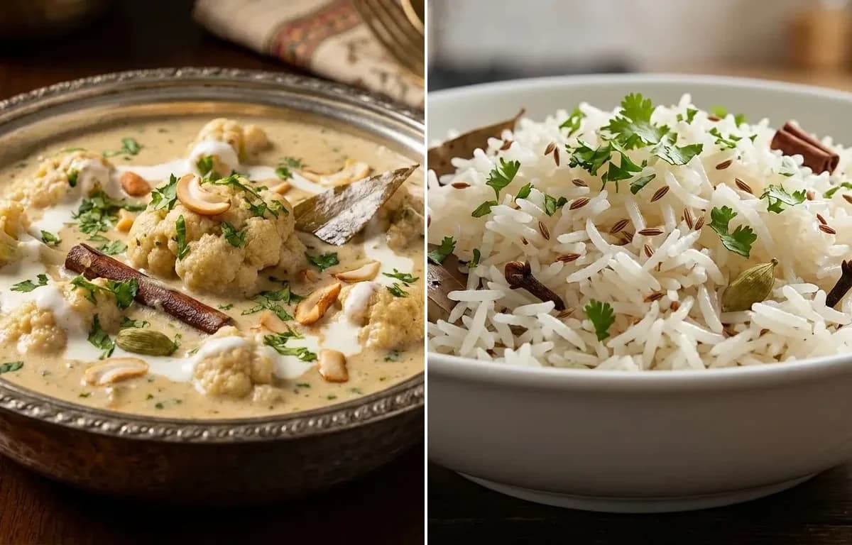 Mughlai Gobhi Korma with Jeera Rice