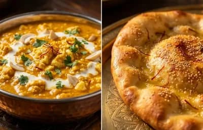 Mughlai Paneer Bhurji with Taftan