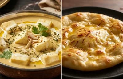 Mughlai Paneer with Saffron Sheermal