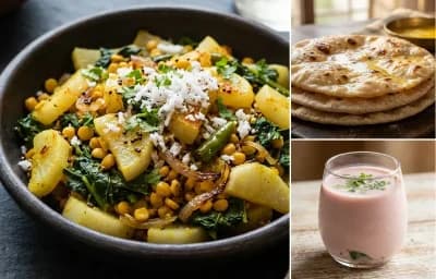 Mulyachi Bhaji with Chapati and Sol Kadhi